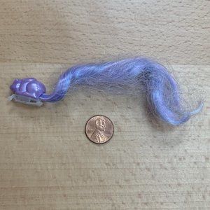 Vintage 1980s Lady Lovely Locks Doll Pixietail PURPLE Chipmunk Hair Only Kawaii